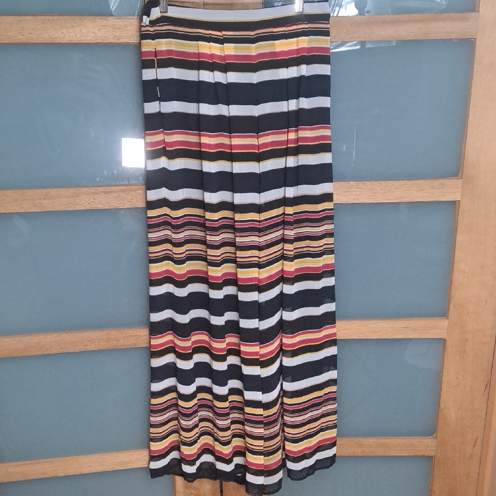 New York & Company Vibrant Striped Maxi Skirt